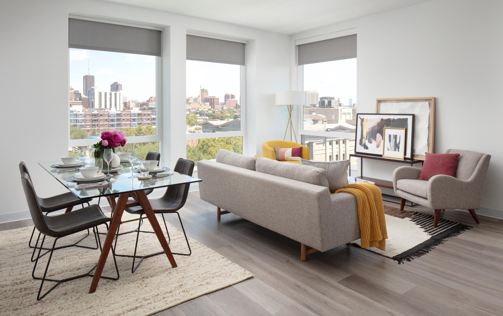 Living room with expansive windows